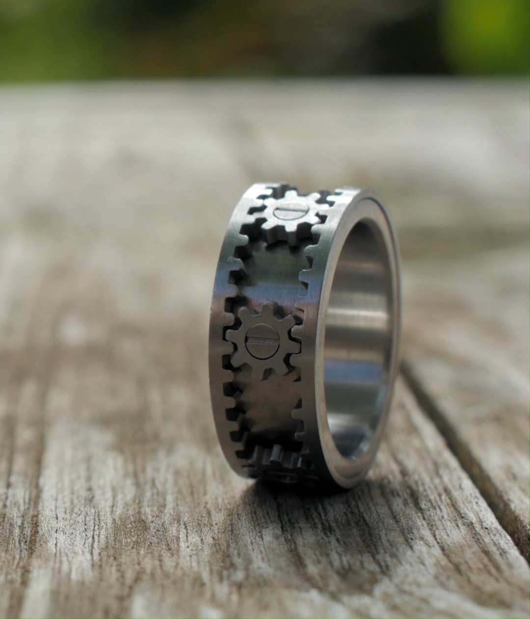 纯银转运旋转戒指