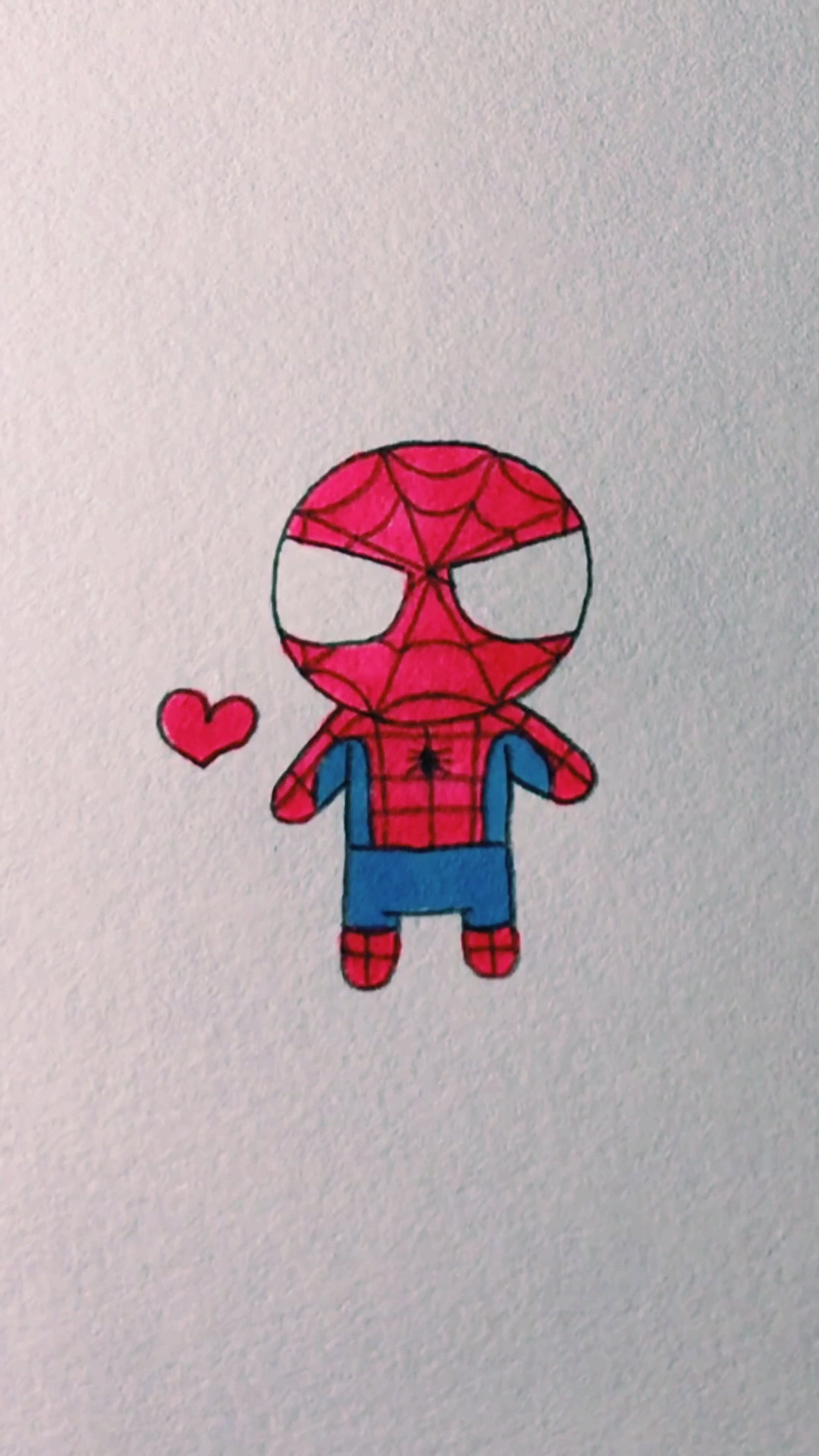 画画原来如此简单#画小蜘蛛侠9015-度小视