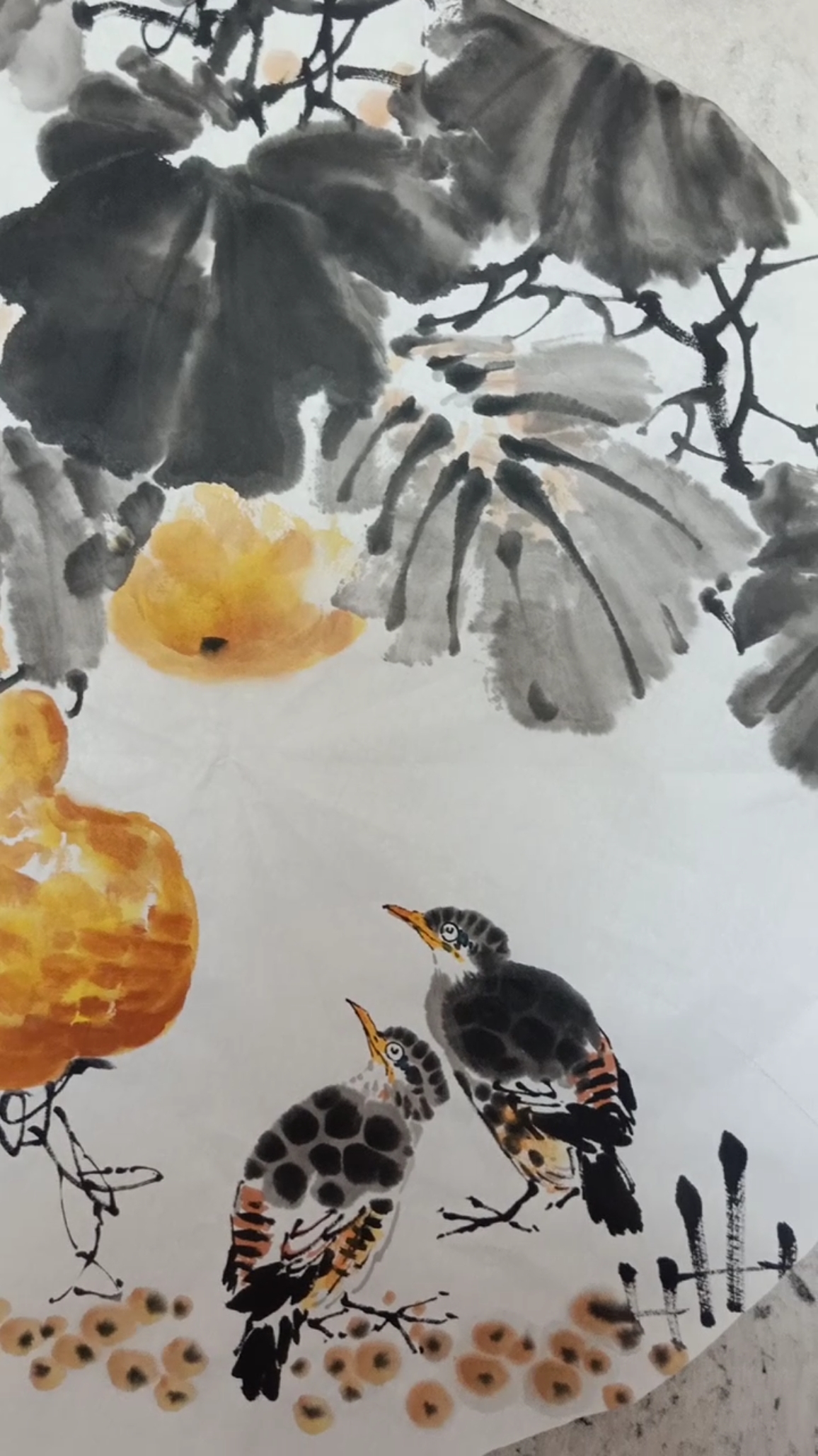 三桐草堂画家王占海#小鹌鹑画的灵动有神!福禄平安寓意好!