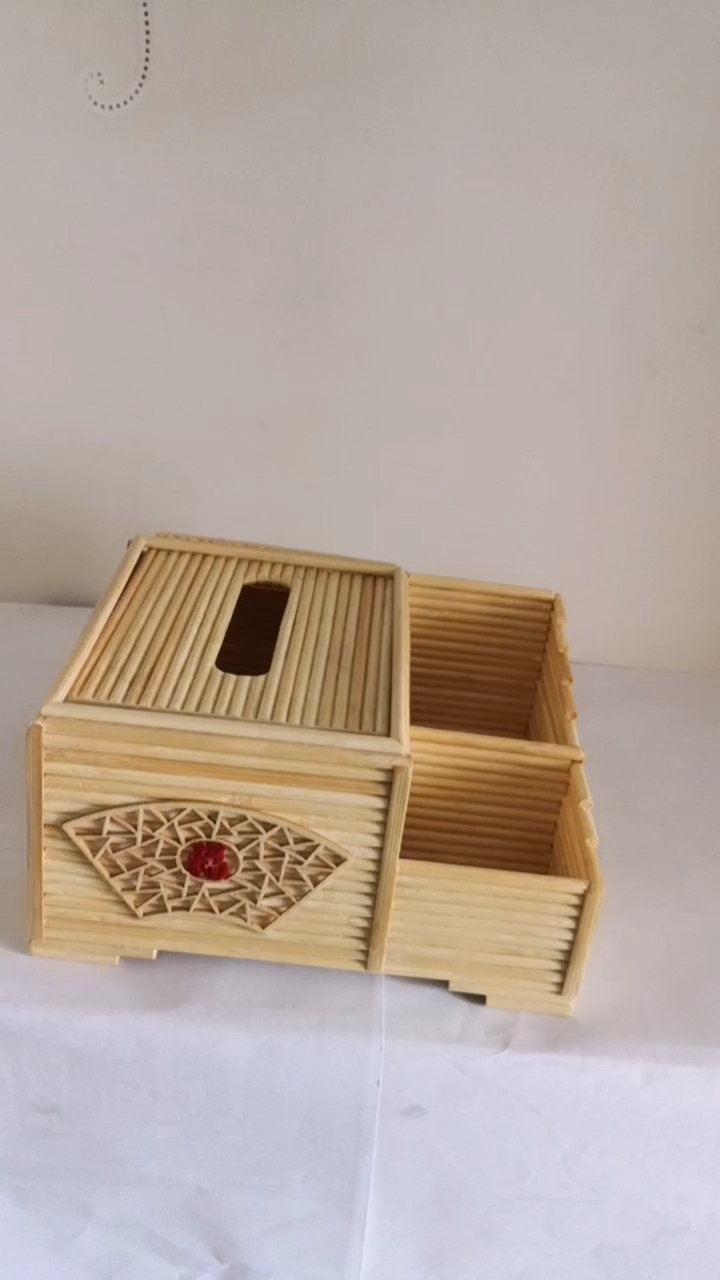 手工制作#竹筷手工制作抽纸盒,后续出制作视频教程