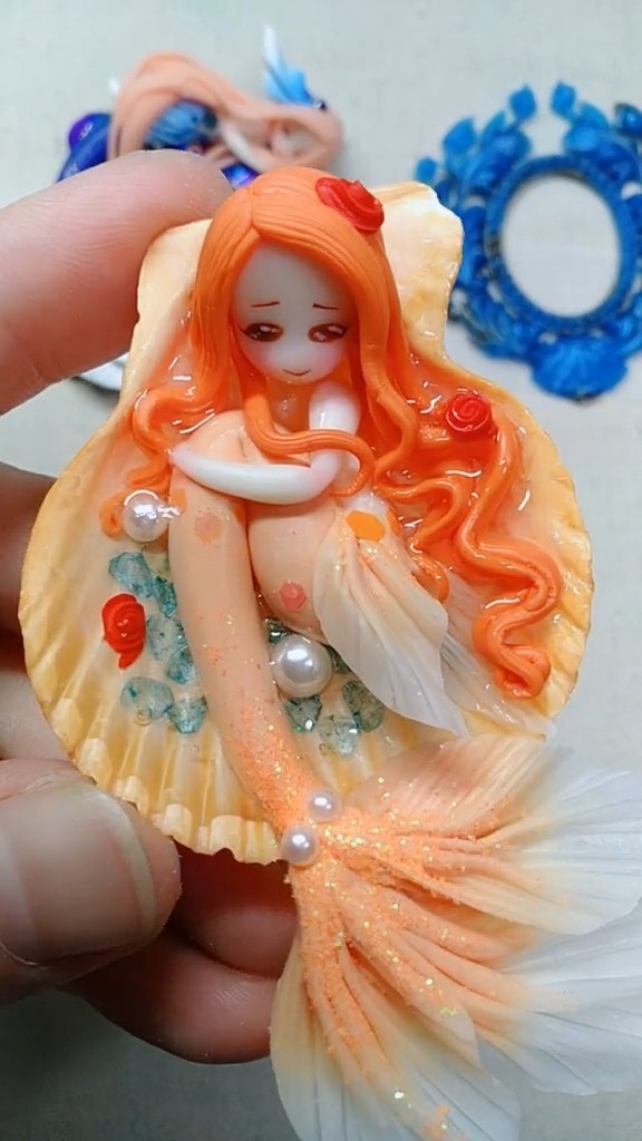 这是高手#把贝壳美人鱼儿做了好玩的定格动画,好不好玩?