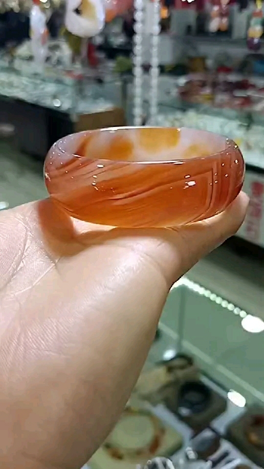 天然纹理  玉髓手镯  58口径  完美