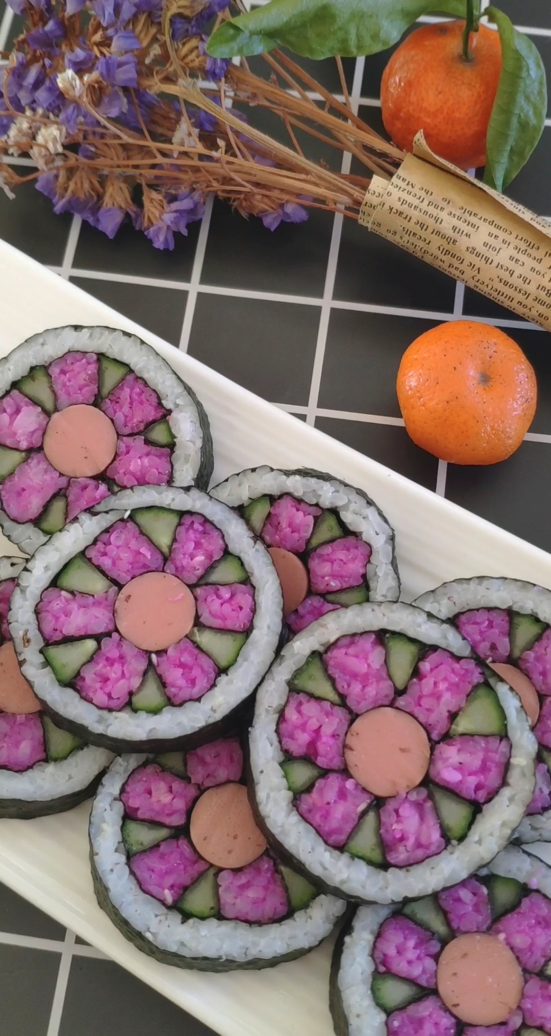 宅在家中不出门霍霍完面粉再霍霍点大米,做一款有颜值的梅花寿司卷