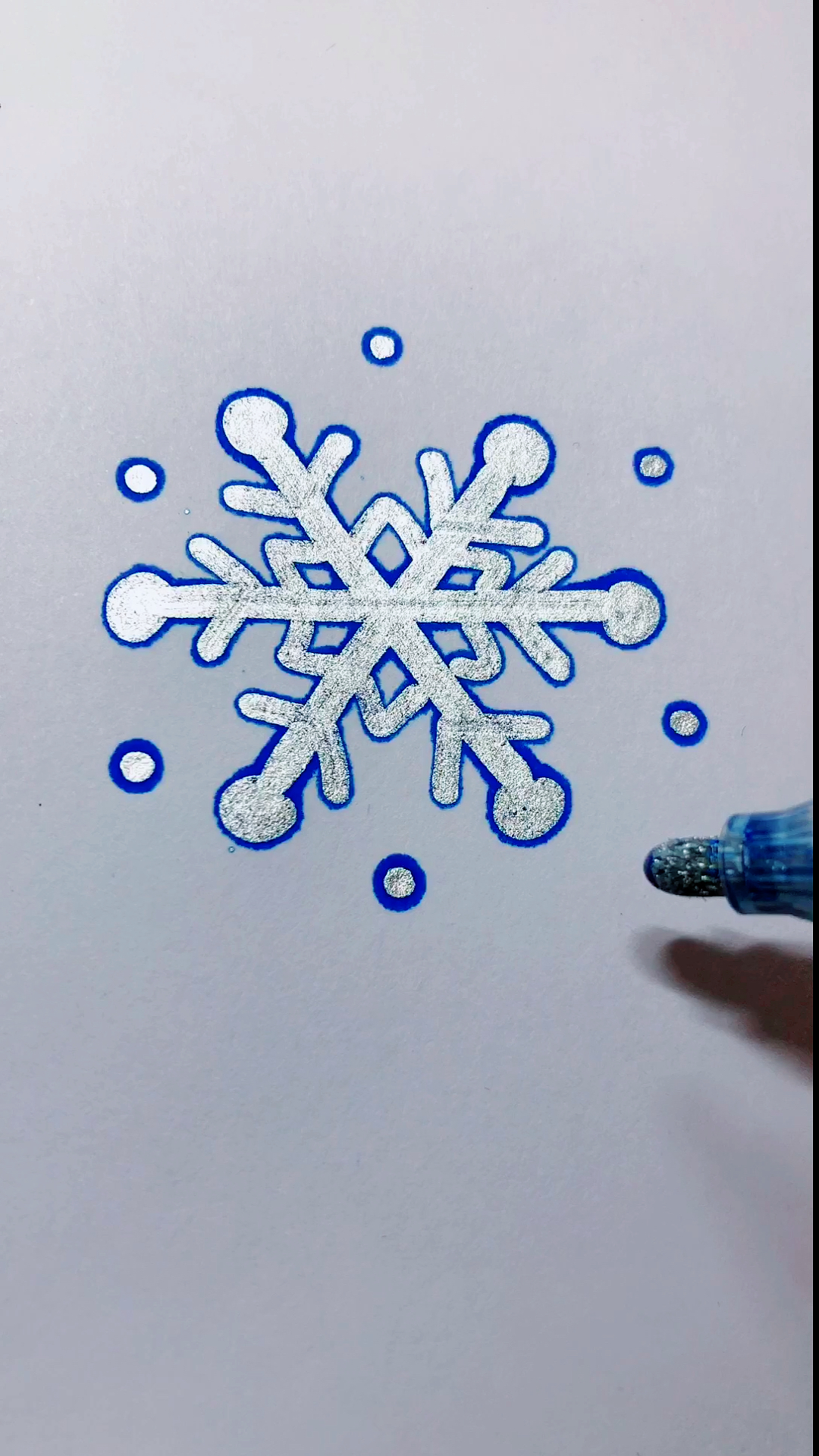 画画原来如此简单#雪花这样画 超简单