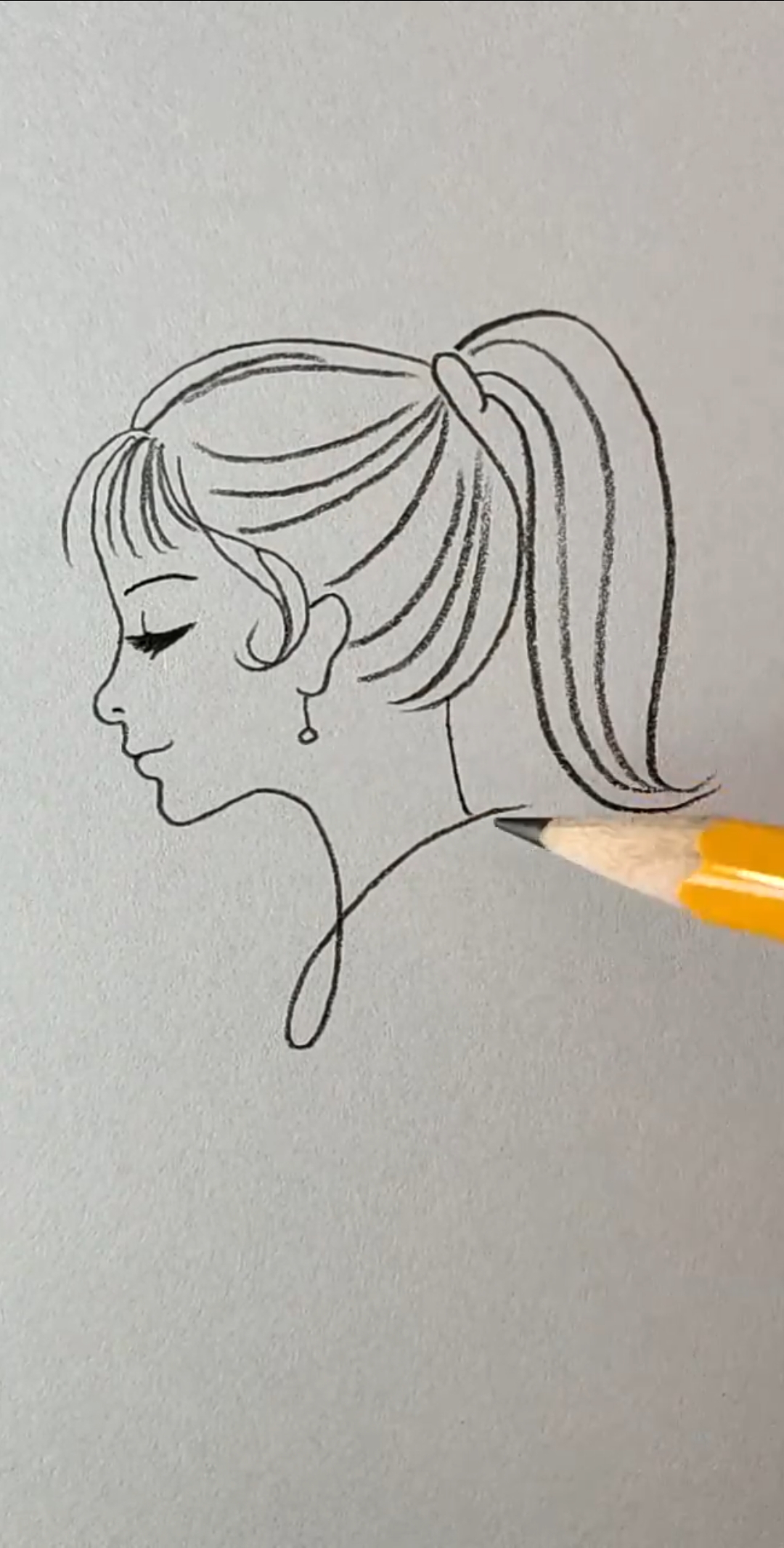 简笔画#画侧面,美吗!