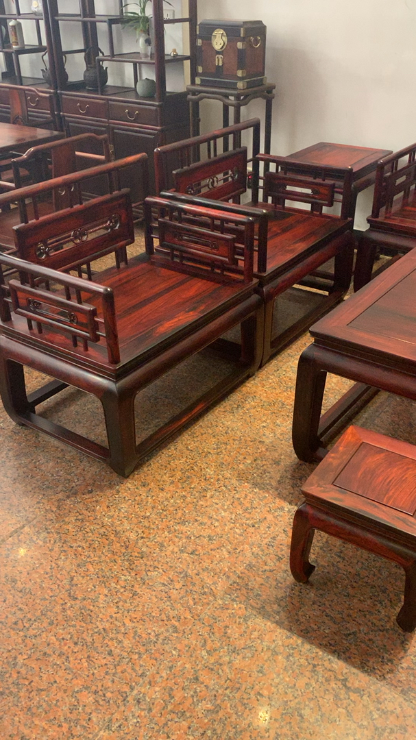 大红酸枝明式沙发