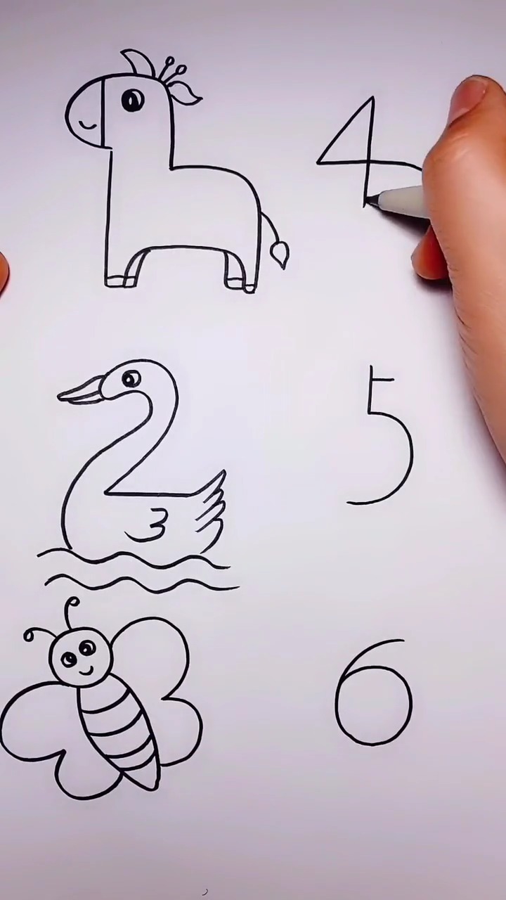 数字一到六可以这样画,原来还可以这样画