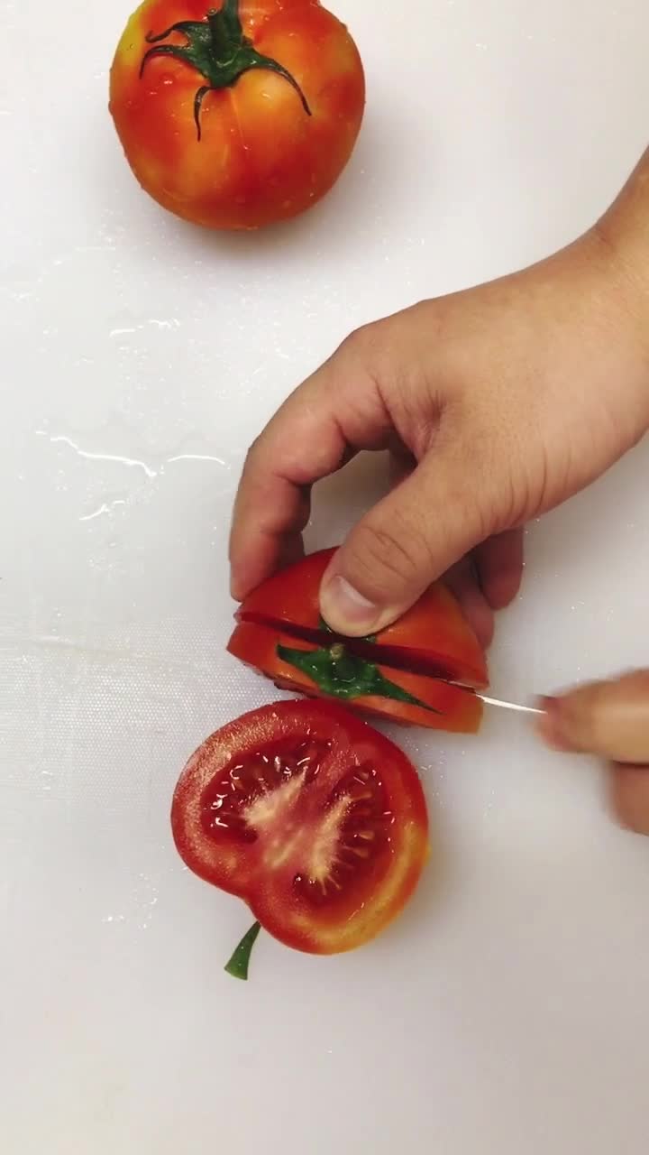 五星级酒店西红柿切法