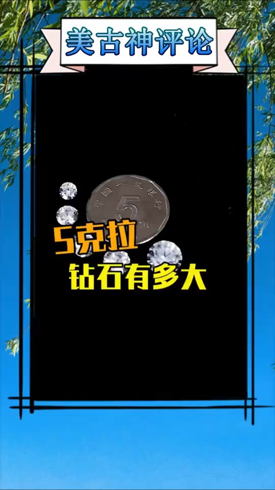 搞笑视频#五克拉的钻石有多大?