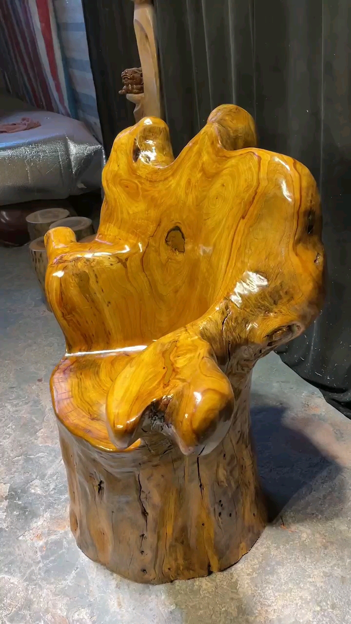 根雕手艺人#靠背椅