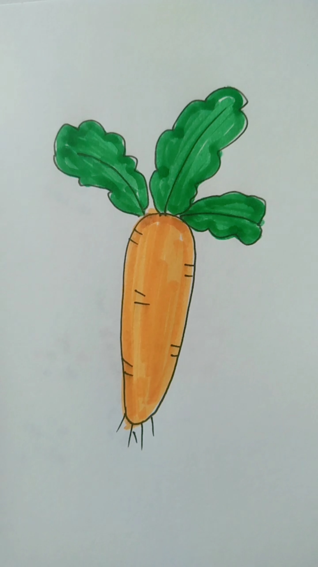 胡萝卜怎么画 简单图片