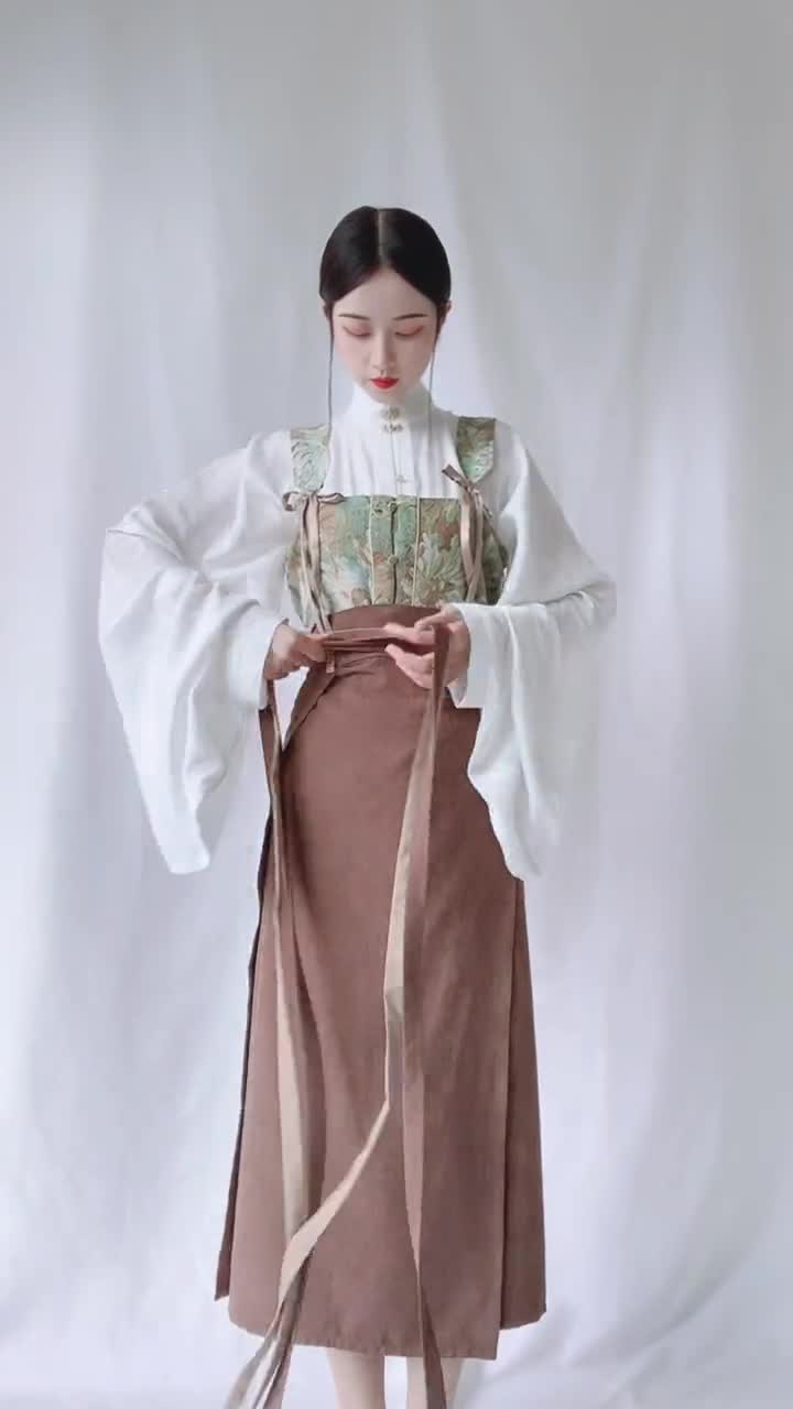 宋制旋裙是不是很像包臀裙这个宋明混搭也太好看了吧时尚又文艺的感觉