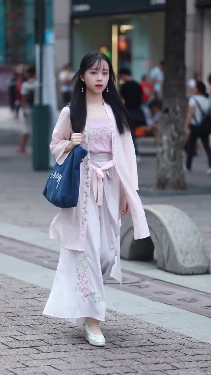 时尚街拍,汉服小仙女