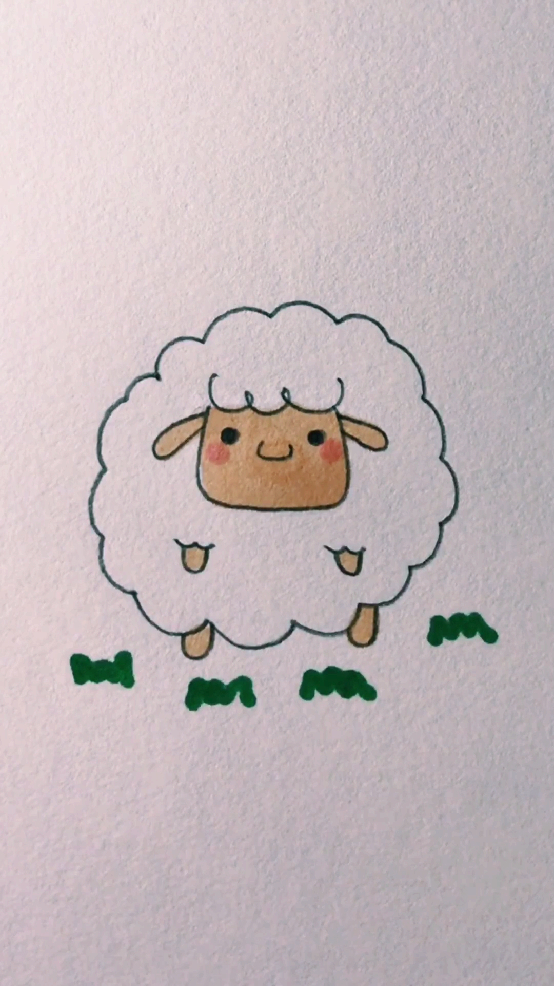 画画原来如此简单#画可爱的小绵羊喜欢就点个赞呗
