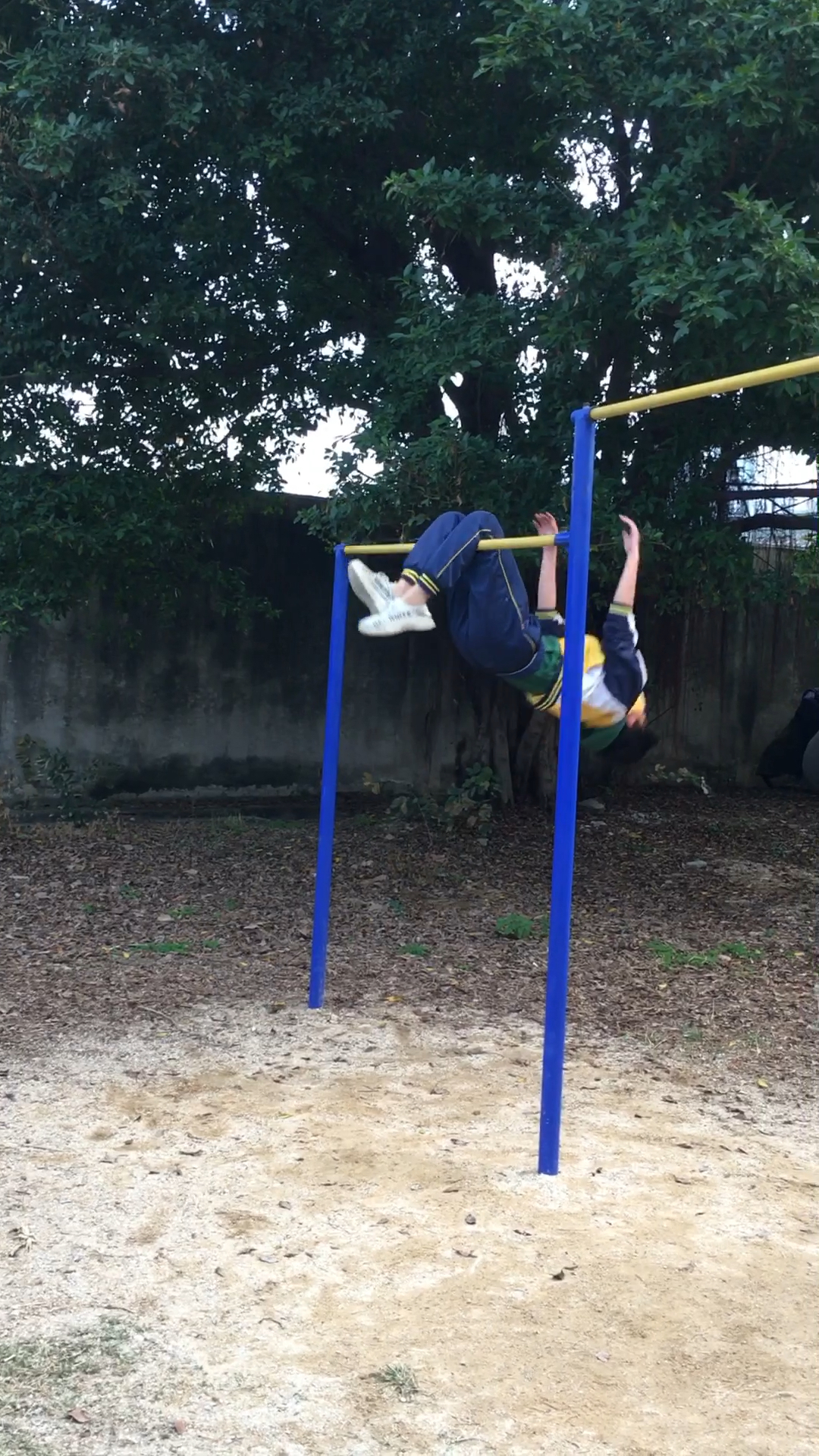 街健女子单杠下杠,好厉害啊