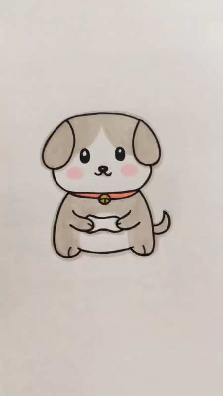 10秒学会画小狗简笔画儿童简笔画绘画