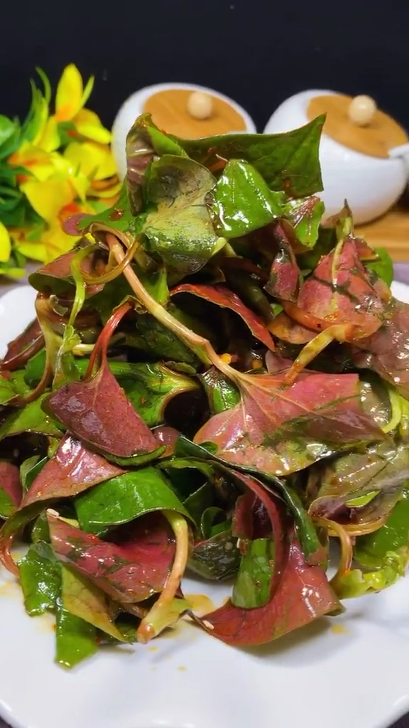 鱼腥草#凉拌折耳根叶,超级好吃
