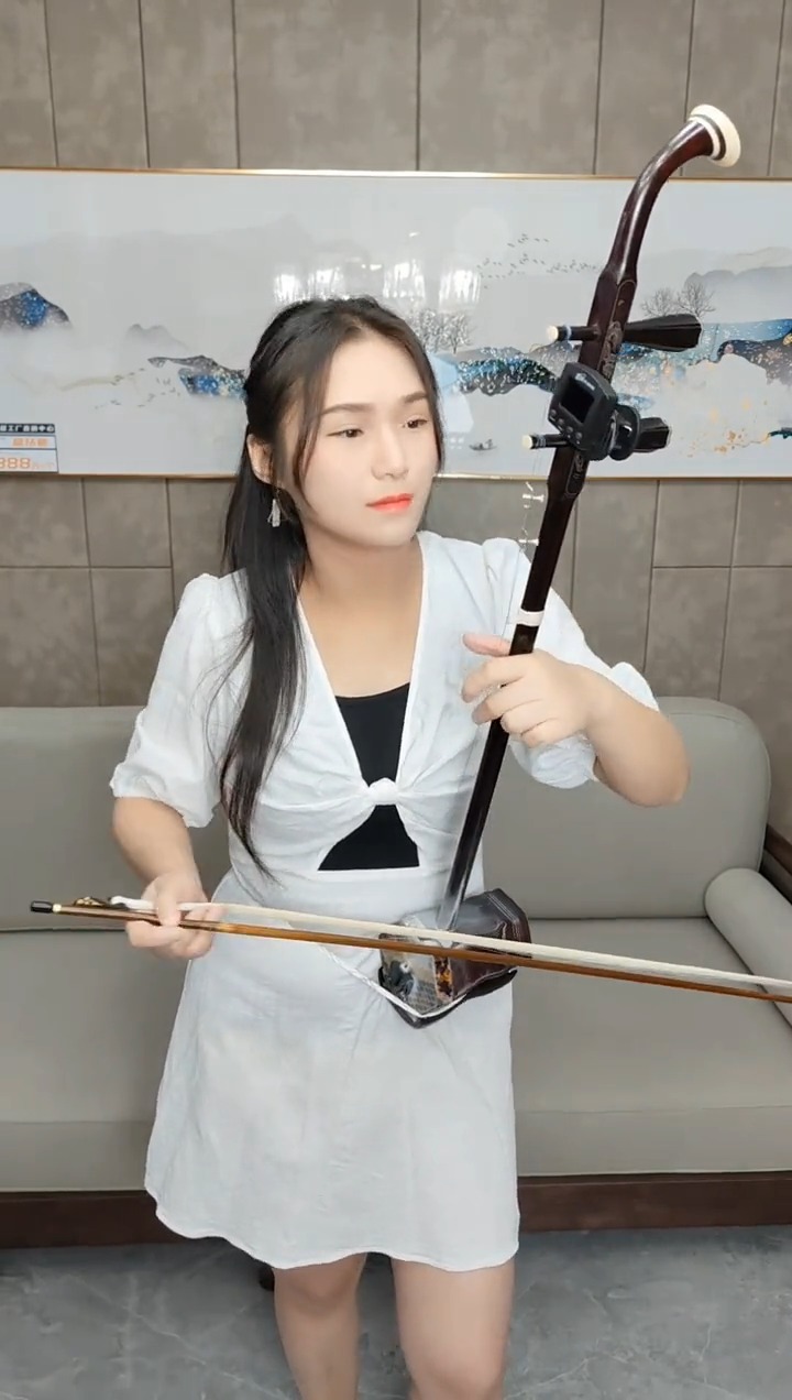 古典中国风#国风古韵民乐艺术欣赏,二胡拉奏《小白杨》,弘扬民乐位