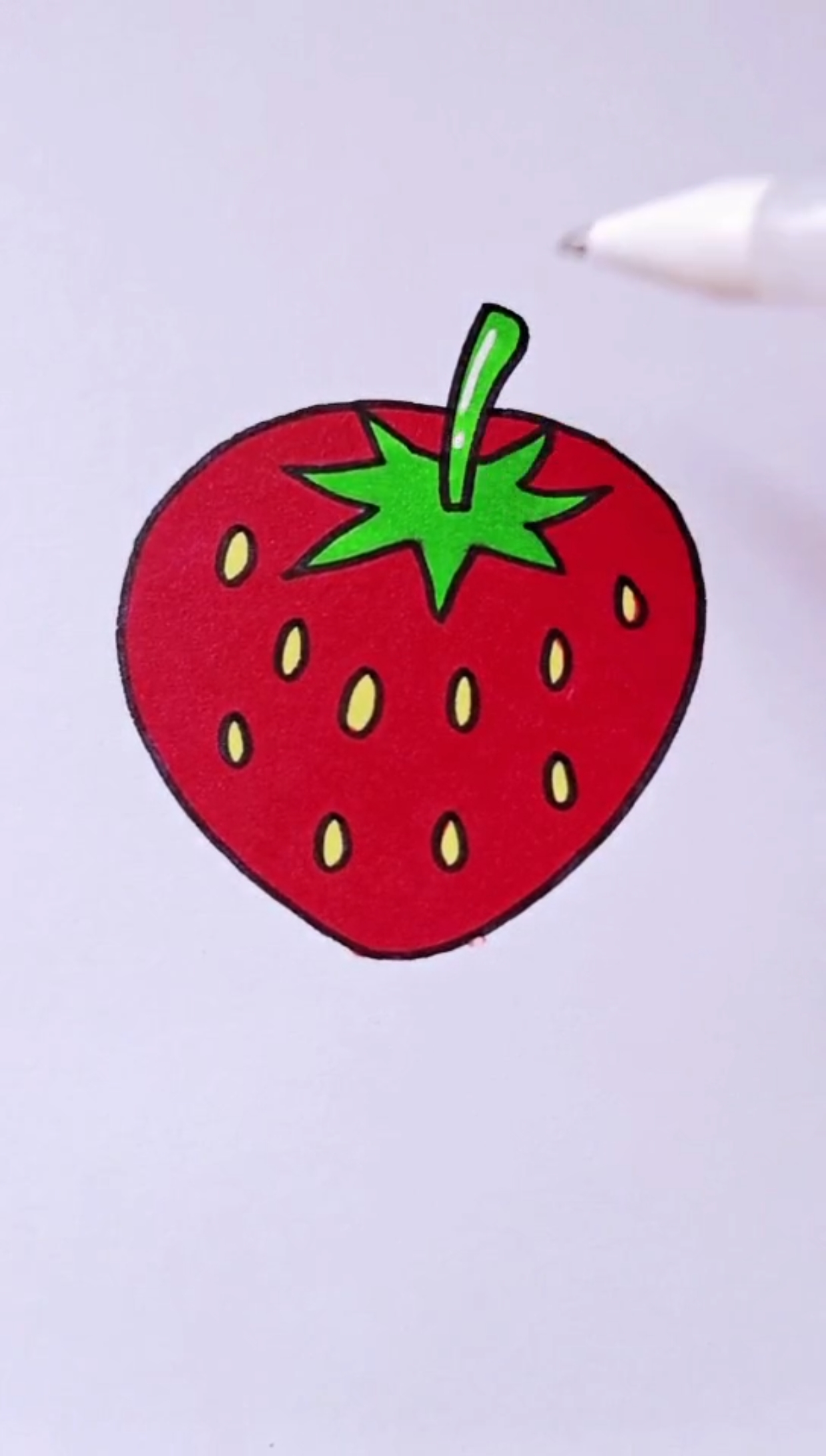 创意简笔画#教你画草莓