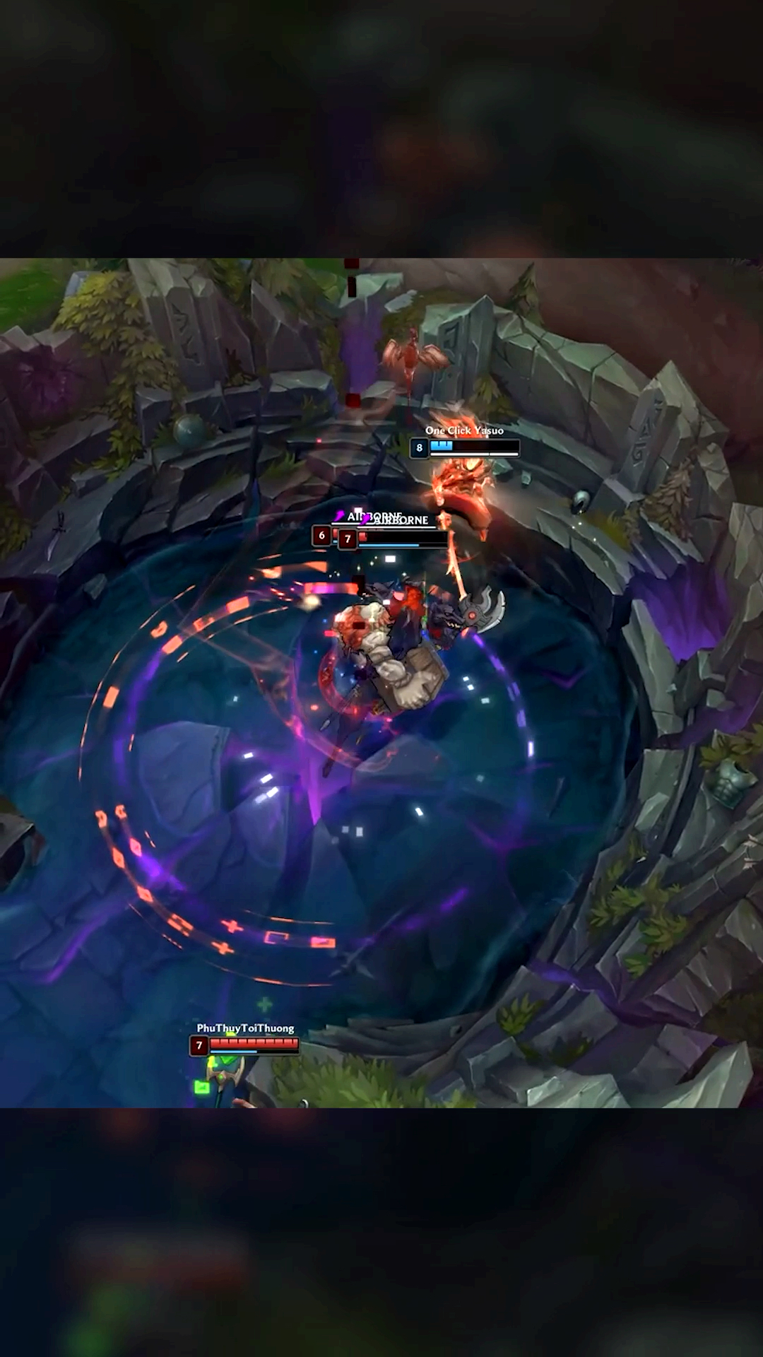 lol英雄联盟#亚索被围龙坑 极限反杀秀