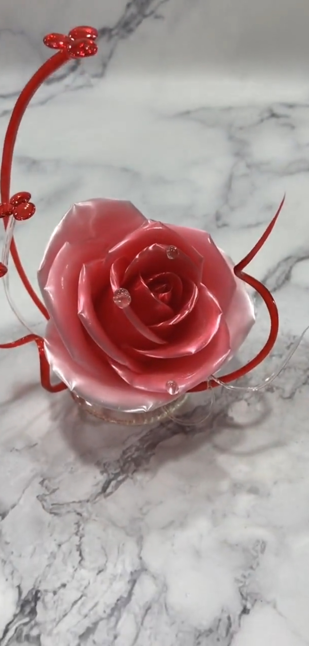 糖艺水晶玫瑰花制作