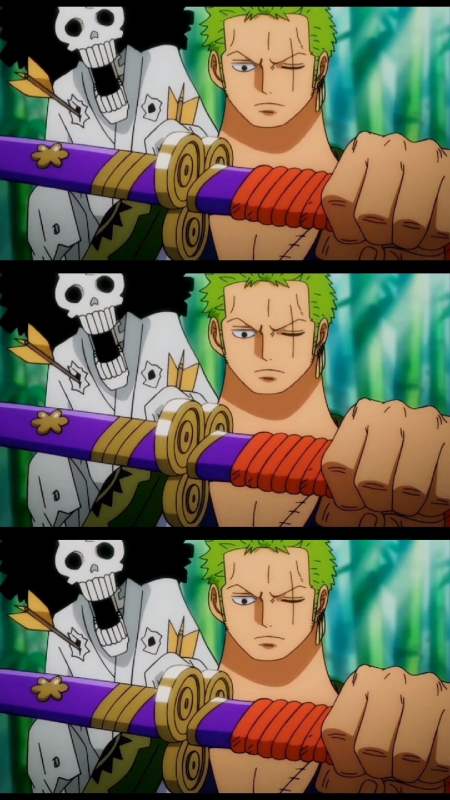 动漫#索隆初次使用阎魔大刀,震撼众人