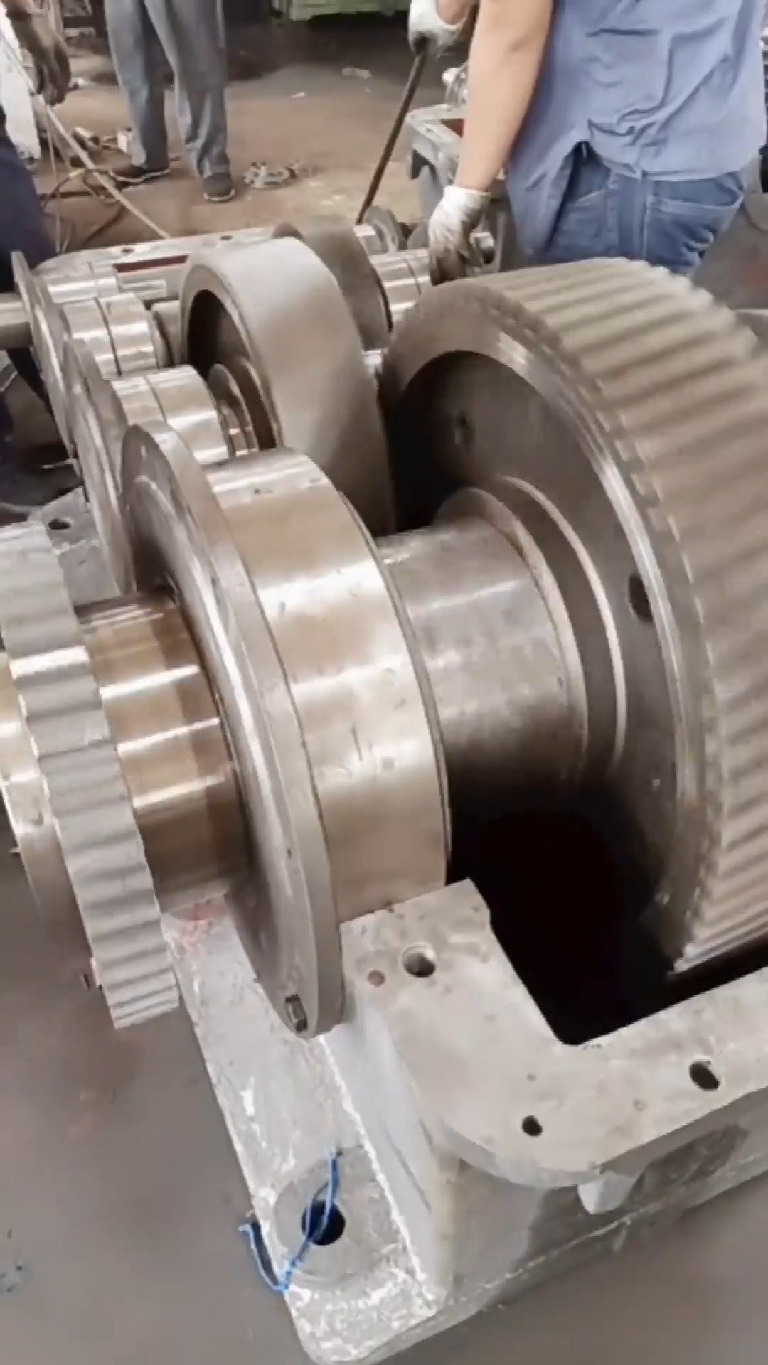 这是高手#磨齿加工出差了,接触面不好,噪音太大师傅们都受不了!
