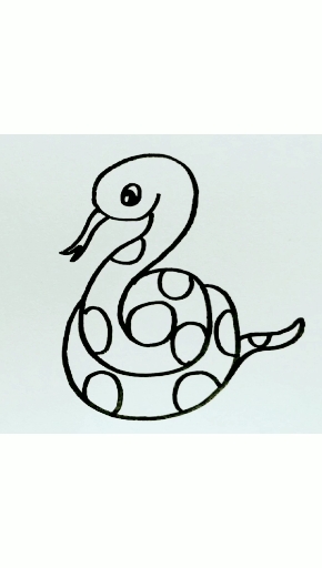 小蛇简笔画