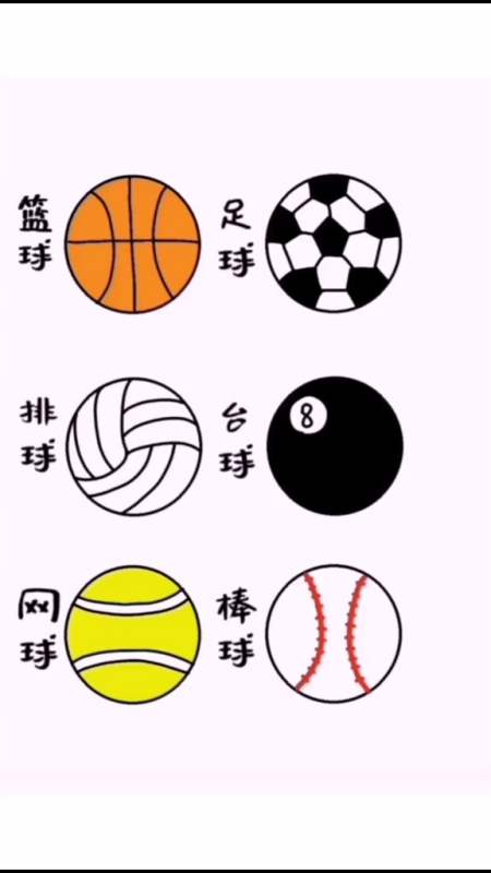 球类简笔画,小朋友快快来学习,画给你身边朋友看-度小视