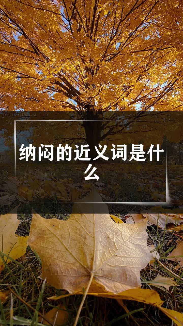 纳闷的近义词是什么