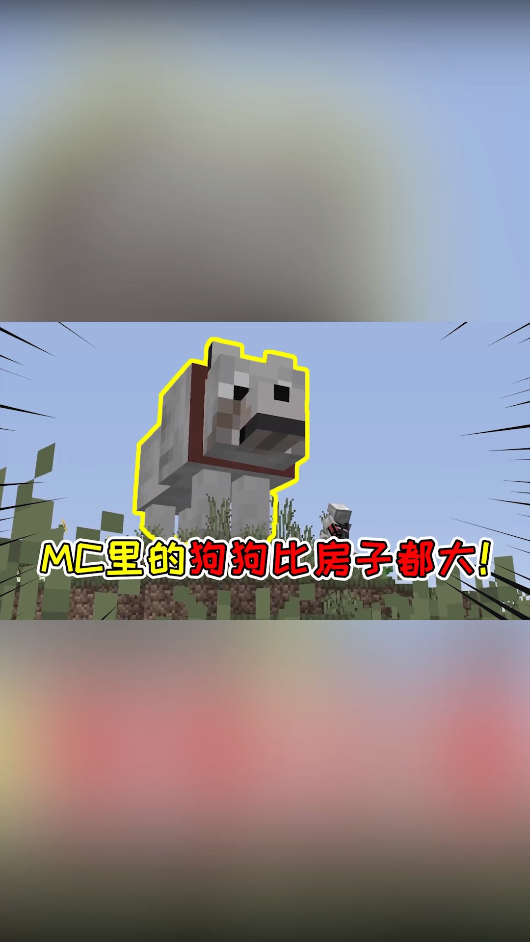 我的世界#mc里的狗狗竟长得比房子要大?