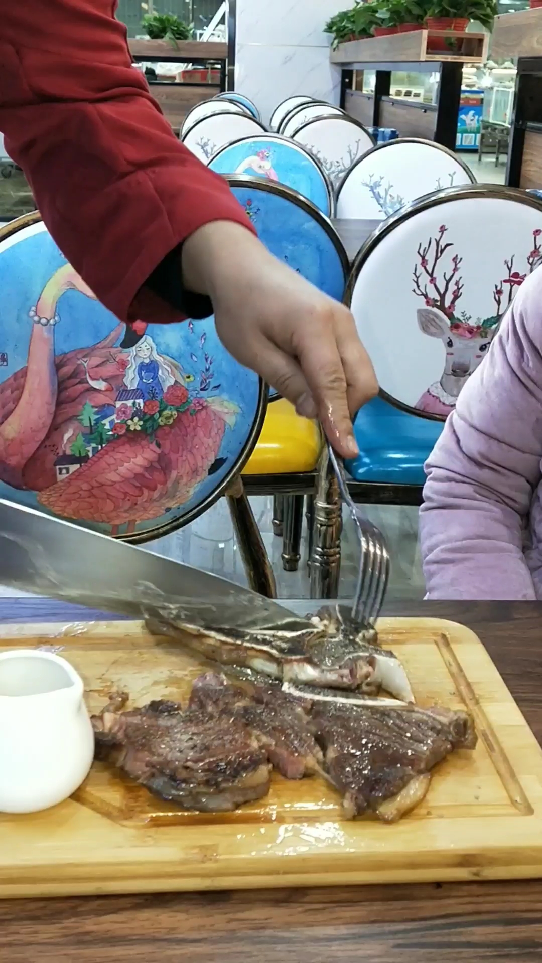 过年带孩子们吃牛排