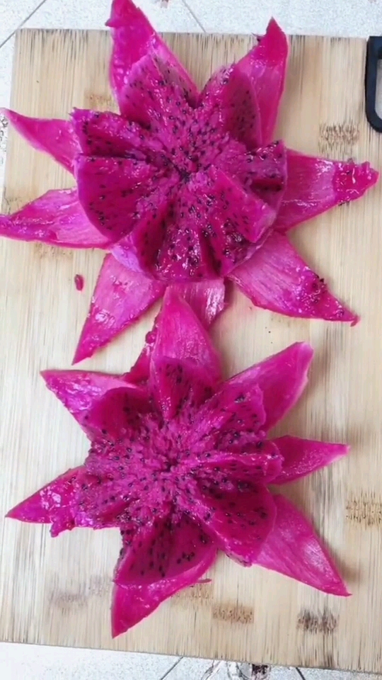 火龙果最流行的花式切法你学到了吗