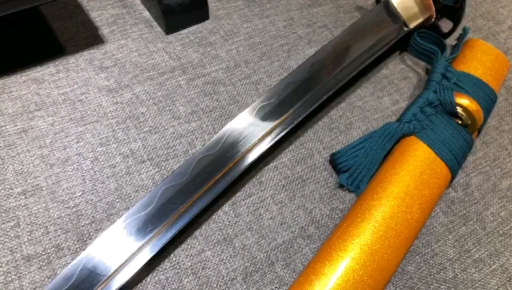 烧刃武士胁差协指中款腰刀短刀黄鞘铁装