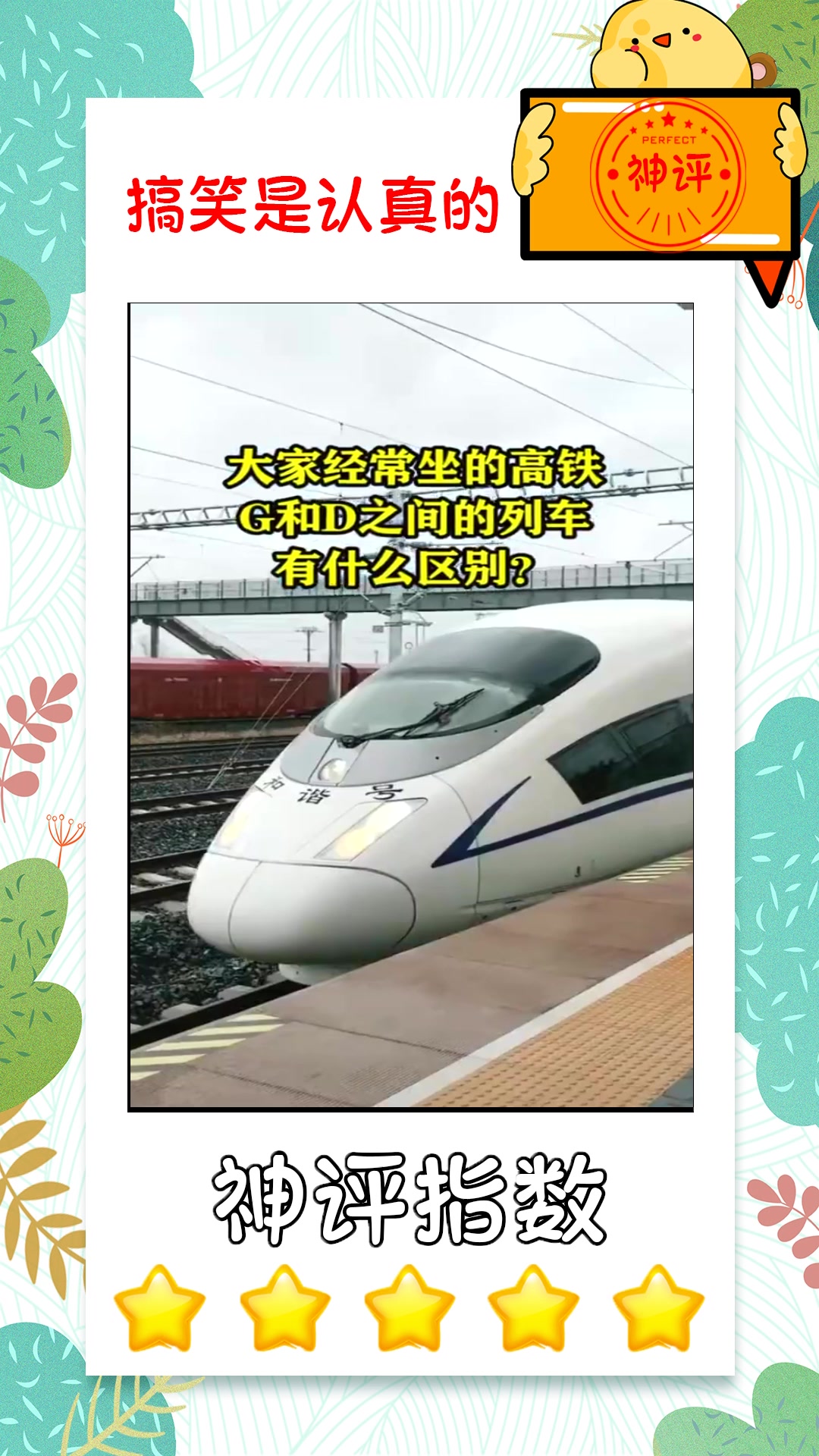 #搞笑段子#大家经常坐的高铁,g和d之间的列车有什么区别?