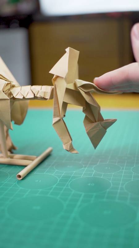 三角龙骨架折纸图解图片