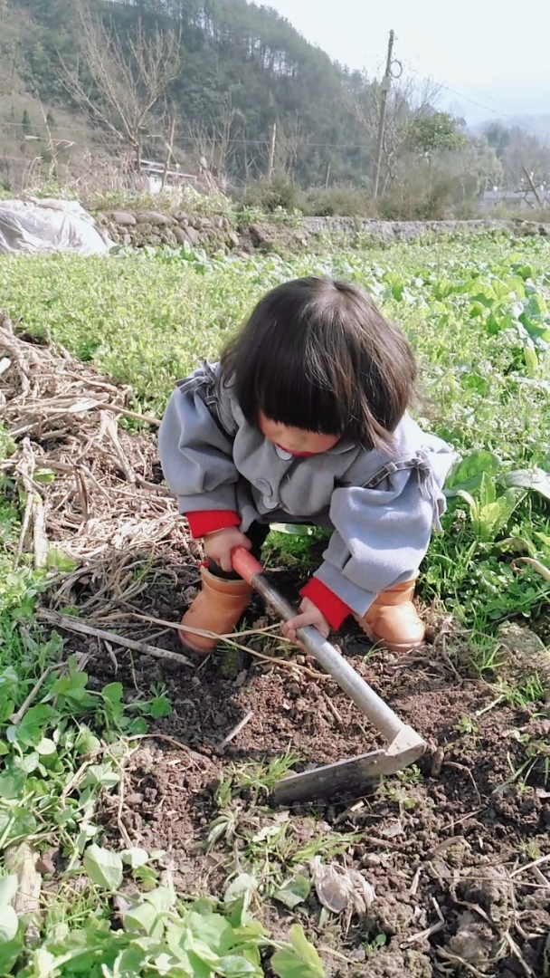 回家路上那些事#农村的孩子从小就会干活啊