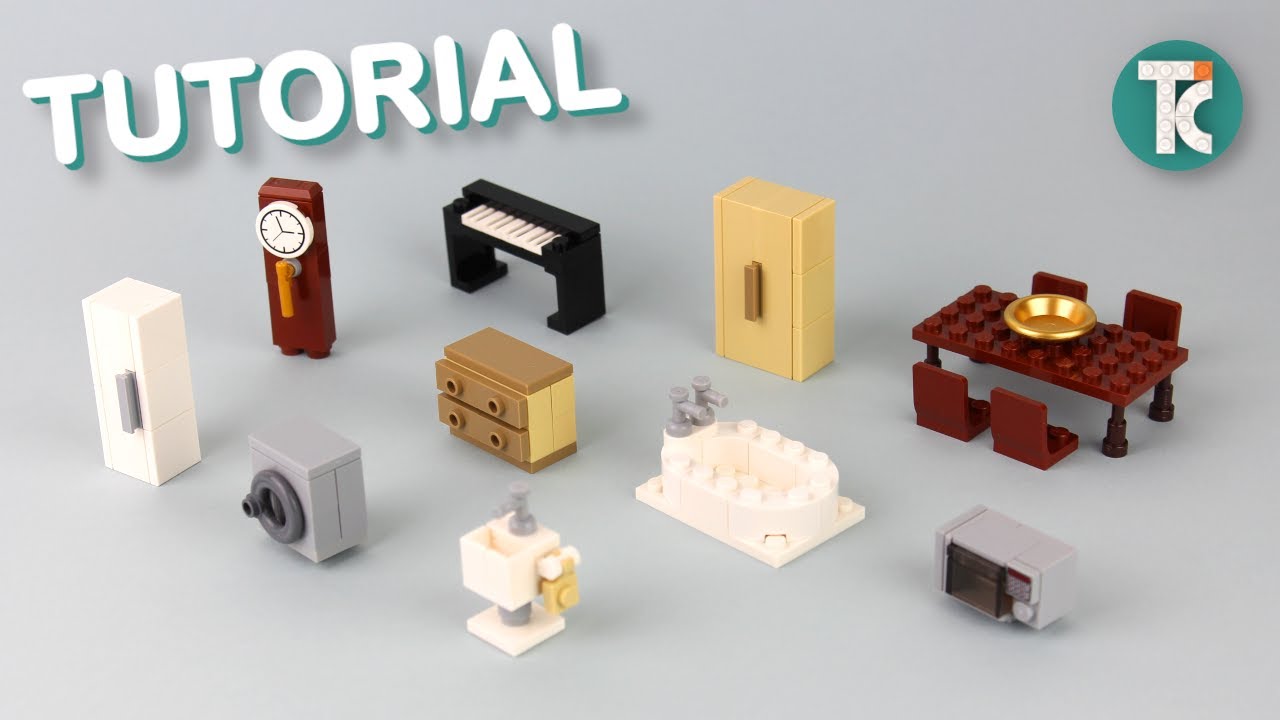 教你用10片乐高颗粒拼出乐高家具part2!