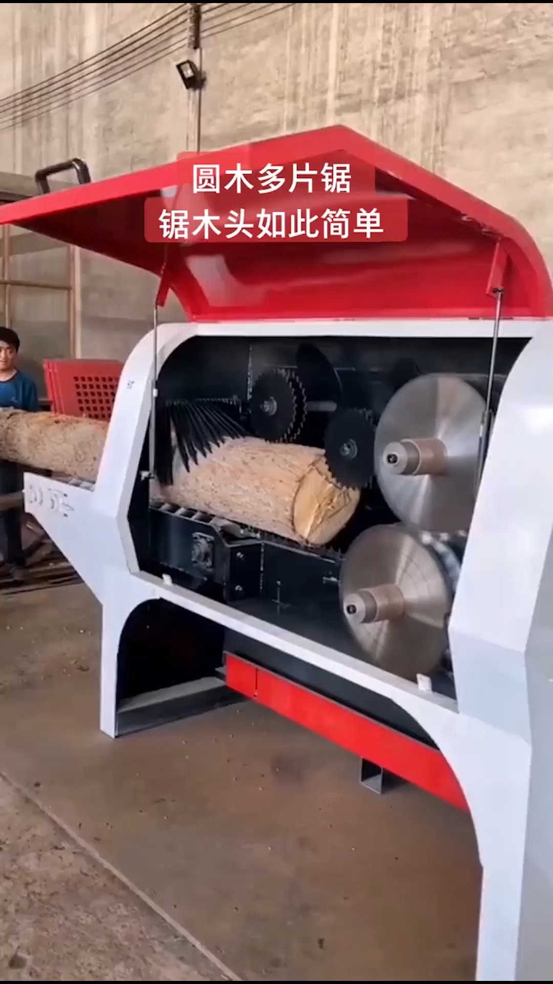 木工机械#圆木多片锯 大直径圆木开板机 圆木开方锯