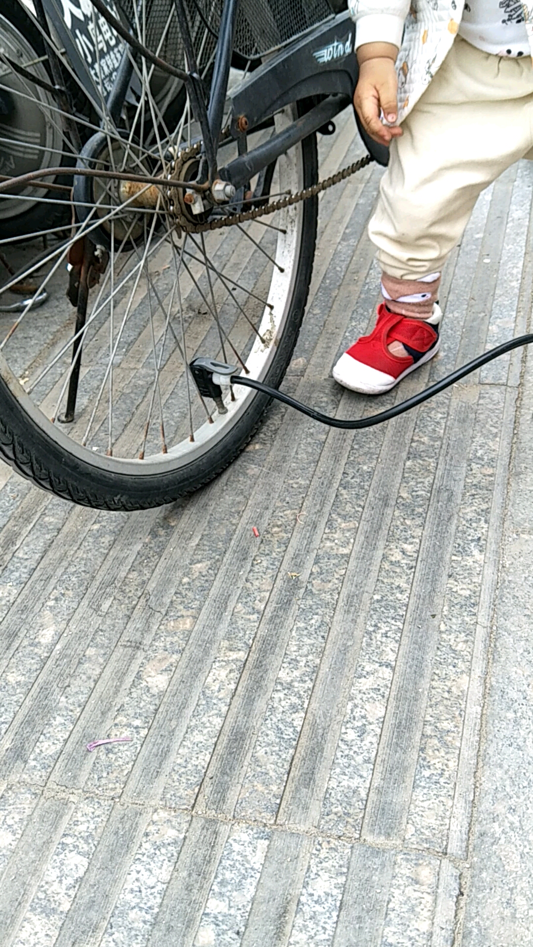 我会给自行车打气了