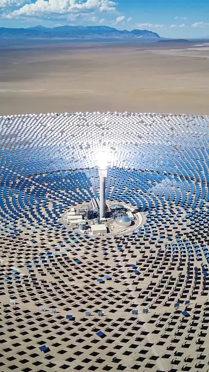 我要上热门#敦煌太阳能发电塔,全年日照达3000多小时,环绕着260米