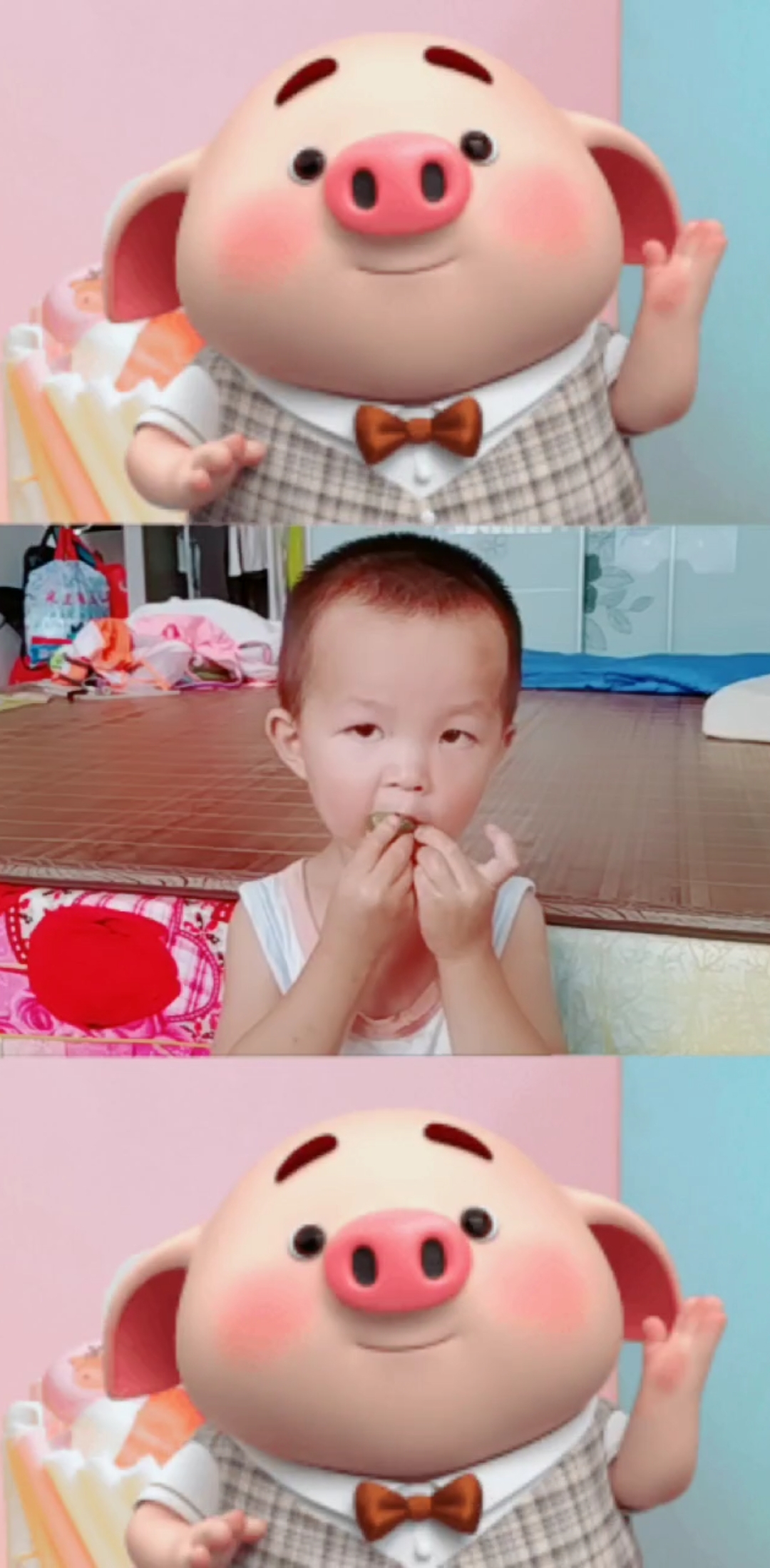 好可爱的二师兄,好可爱的贴纸,请大家吃葡萄了