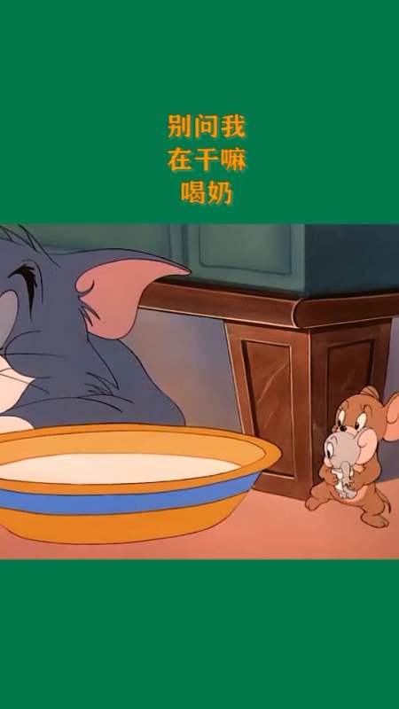 猫和老鼠#别问我在干嘛,问就是在喝奶