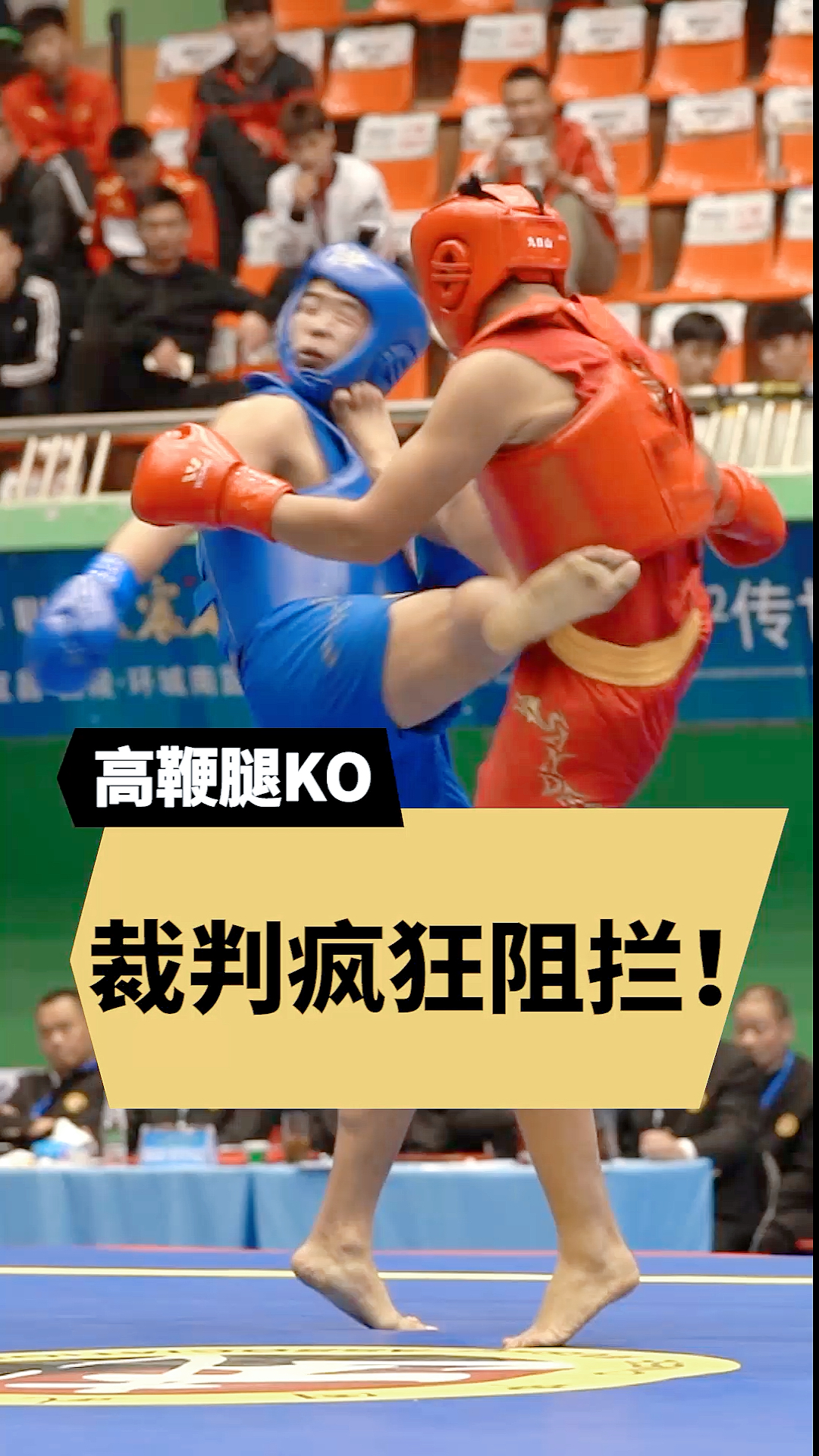 散打王#高鞭腿ko,裁判疯狂阻拦!