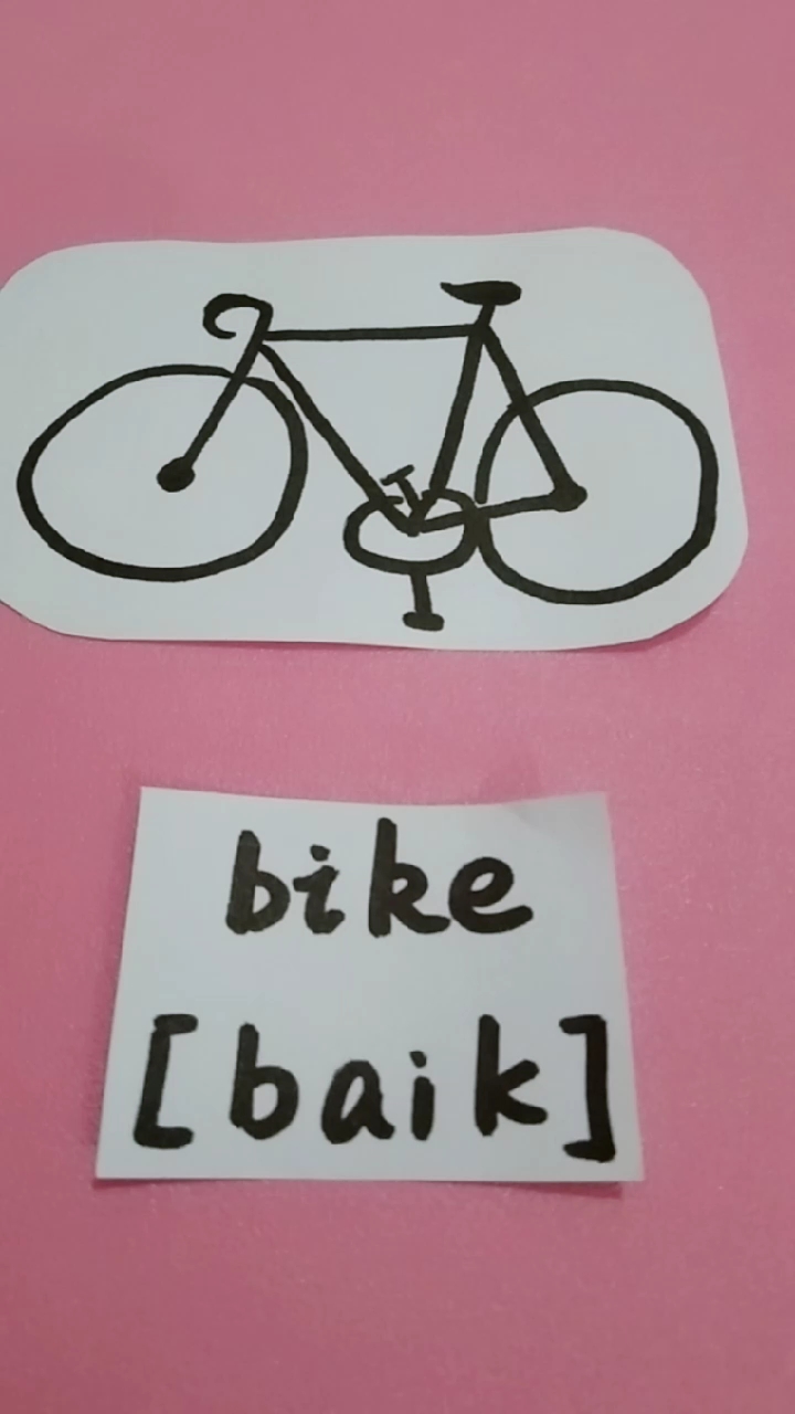 自行车英语英语单词图片