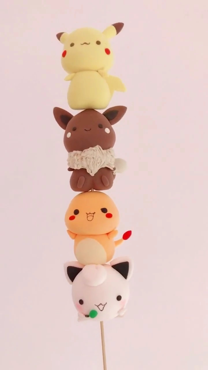 超轻粘土教程,宠物小精灵,心疼我色粉一分钟