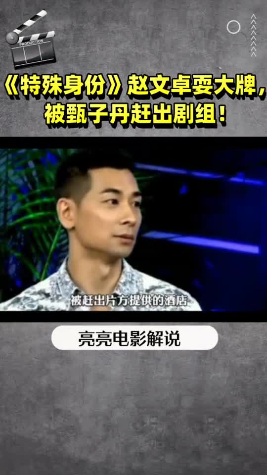 特殊身份赵文卓耍大牌被甄子丹赶出剧组