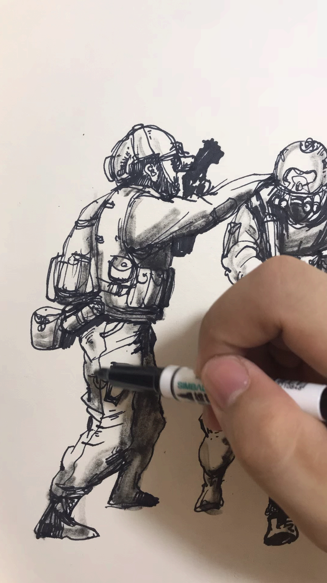 黑白线描特种部队(第四部分)