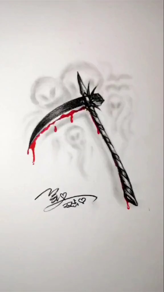 这把死神镰刀你学会画了吗?-度小视