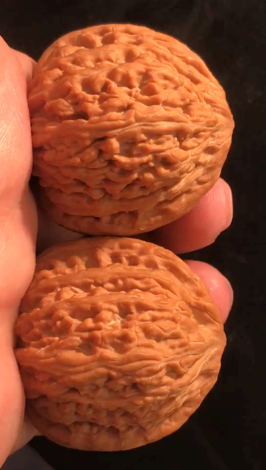 文玩核桃野生红玛瑙,小众品种,纹路密集